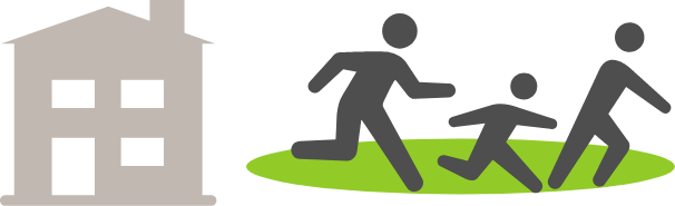 逃げ方は、立退き避難が基本です