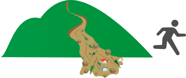 直角に逃げましょう！